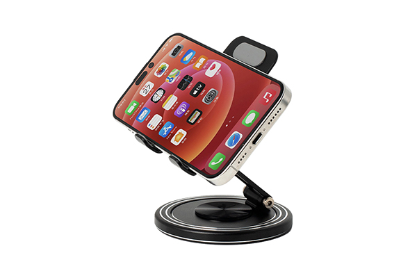 Mobile Phone Stand Desktop 360° Rotating Aluminum Alloy Metal Tablet Stand Adjustable Folding Portable Stand
